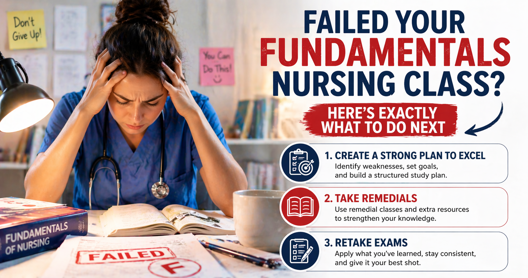 Failed Your Fundamentals Nursing Class? Here’s Exactly What to Do Next